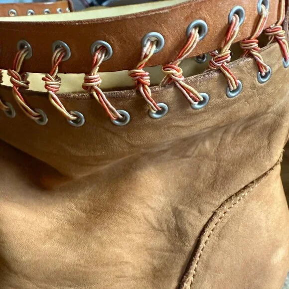 Rag & Bone Whipstitch Tan Suede Boots Size‎ 40/US Size 9 Booties Western Boho - Picture 7 of 11